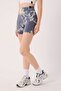 Seamless Sports Shorts Tie-Dye Patterned Stitch-Free Push up Effect Flexible and Shaping / Sculpting Leggings - 2