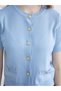 Two Mt Shop Quality Lcw Vision Blue Knitwear Plain Women's Cardigan - 3