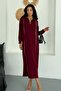Women's Polo Neck Half Zipper Long Modal Dress - 7