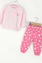 Girl's Heart Printed Tracksuit Set – Pink & Red & Salmon - 4