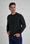 Trist Star Men's Navy Blue Khaki Striped Cycling Selanik Wool Sweater Trist-5351 - 4