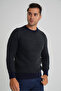Trist Star Men's Navy Blue Khaki Striped Cycling Selanik Wool Sweater Trist-5351 - 2