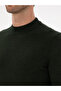 Dark Green Slim Fit Wool Blend Quarter Fisherman Basic Knitwear Sweater 50315295-Vr079 - 7