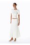 Ecru Knitwear Skirt with Special Knit Detail - 3