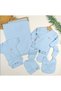 100% Organic Cotton 7-Piece Baby Boy Hospital Newborn Discharge Set / Suitable for Four Seasons Use