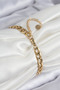 316L Steel Evil Eye Bead Detailed Clover Model Gold Color Women's Bracelet - 2