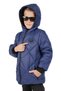 Boy's Water and Windproof Fur Lined Hooded Coat with Argyle Pattern - 3
