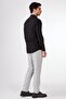 Men's Slim Fit Long Sleeve Black Shirt - 3