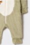 Winter Sweet Tiger Embroidered Zippered Welsoft Baby Romper - 3