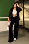 Women's Black Super High Waist Lycra Relax Bubble Pants - 2