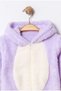 Winter Sweet Welsoft Zippered Hooded Baby Jumpsuit with Chest Detail - 4