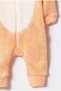 Winter Sweet Welsoft Zippered Hooded Baby Jumpsuit with Chest Detail - 4