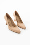 Nude Matte Vegan Leather 7cm Thin Heeled Memory Padded Pointed Toe Casual Office Evening Dress Stiletto - 6