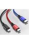 شاحن جوال 2PCSCOMBO 3 في 1 كابل شحن لأجهزة Android Type-c Iphone Mobile Phone USB Single