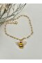 Steel Anklet Chain Charm Bracelet Summer Trend Bracelet with Bee Charm - 3