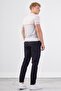 Men's slim fit crew neck ecru knit t-shirt - 3