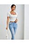 Women's 3-Pack Ribbed Camisole Body-Hugging Square Neck Crop T-Shirt - 2