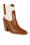 Women Two Tone Cowboy Boots in Tan and Off White - 3