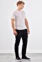 Ecru O-Neck Solid Color Short Sleeve Slim Fit Knit T-Shirt - 2