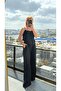 Polka Dot Satin Backless Set - 2