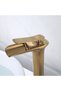 Fleko Eskitme Gold Dish Basin Faucet, High Model Basin Faucet with Hot and Cold Water Inlet - 2