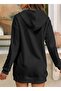 Women's Hooded Sweat Dress - 3