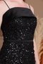 Sequin Satin Detailed Pencil Long Dress - Black - 3