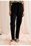 Women's Black Color Elastic Waist Sweatpants