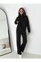 Women's Standing Collar Half Zipper Tesettür Modal Fabric Tracksuit Set
