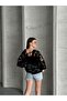 Women's Knitted Detailed Perforated Summer Top (Ecru / Brown / Black) - 5