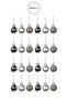 Christmas Tree Ornament Set of 24 Balls Silver 3 cm - 3