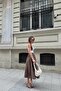 Poplin Street Flared Skirt Brown - 6