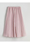 Nevavm Textured A-Line Skirt with Elastic Waist and Contrast - 6