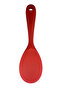 Single Heat Resistant Fireproof Non-Stick Silicone Rice Spoon Red