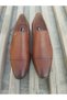 Men's Seasonal Shoes: Autumn-Winter Genuine Leather Rubber Sole Laceless Tan Color - 8