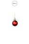 Christmas Tree Ornament Set of 24 Balls Red 3 cm - 4