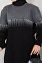 Two-Color Glitter Knitwear Tunic - 3
