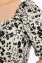 Apsen Women's Beige Square Neck Front Slit Sleeve Detailed Embroidered Viscon Dress 4507-125 - 9