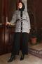 Leopard Patterned Knitwear Set Gray 6147