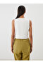 Nevavm Women's Classic Vest with V-Neck Texture and Bow Detail - 4
