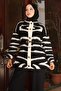 Zebra Patterned Knitwear Set Black 6154 - 2