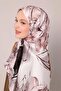 Mink Abstract Floral Pattern Twill Shawl - 3