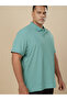 Men Plus Size Solid Polo - 2