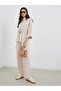 Beige Drawcord Waist Shirt and Pants Co-Ords
