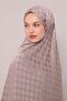 Mink Speckled Patterned Jacquard Capri Shawl - 3