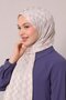 Light Mink Speckled Patterned Jacquard Capri Shawl - 3