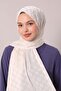 Light Powder Speckled Patterned Jacquard Capri Shawl - 2