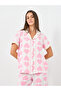 Heart Striped Print Shirt and Pyjama Set - 2