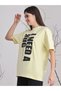 Women Yellow Oversized Graphic Print T-Shirt - 3