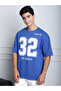 Men Blue Graphic Print Oversized T-Shirt - 3